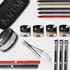 Kit Diseño Saikou 10 PREMIUM 10% OFF   Boli  Rojo + Boli Negro + 5 Lápices, Polvos selladores + 3 Pinceles + Tijeras  + 4 Correctores –  Neceser De Regalo