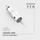 Cartuchos Vertix Nano Round Liner  20 Unds – Texturizadas Longe Tape Acupunture