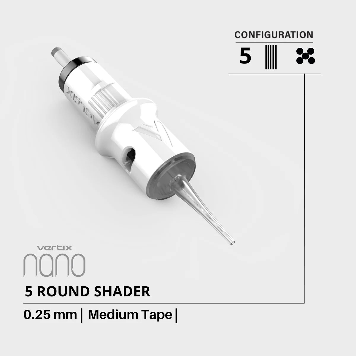 Cartuchos Vertix Nano Round Shader 20 Unds – Texturizadas Medium Tape Acupunture