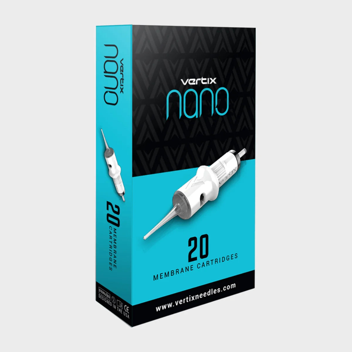 Cartuchos Vertix Nano Round Liner  20 Unds – Texturizadas Longe Tape Acupunture