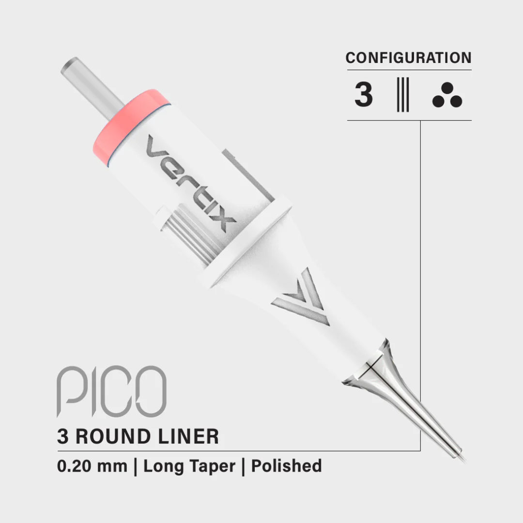 Cartuchos Vertix Pico Round Liner 20 Unds – Texturizadas