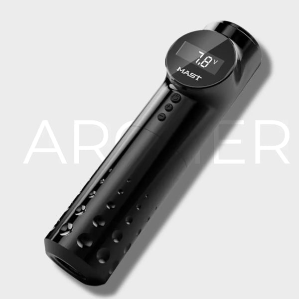 Máquina de Tatuar Inalámbrica Dragonhawk Mast Archer – Negro – 3.5 mm Longitud de Carrera (ESPECIAL PARA SCALP)