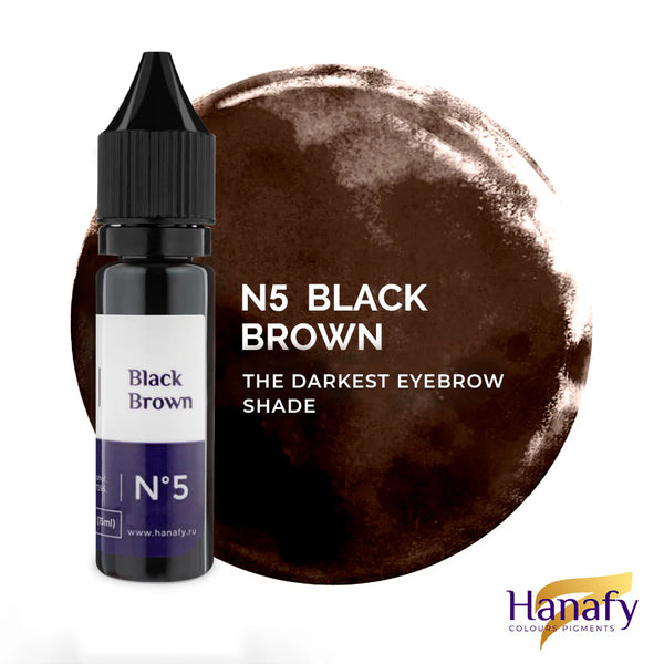 Pigmento Artistico  Hanafy  N-5 Black Brown (15ml)