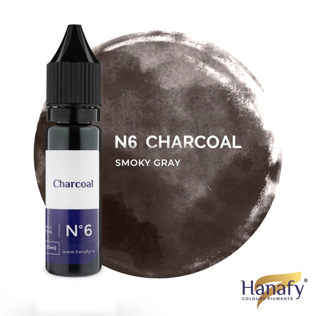 Pigmento Artistico  Hanafy  N-6 Charcoal (15ml)
