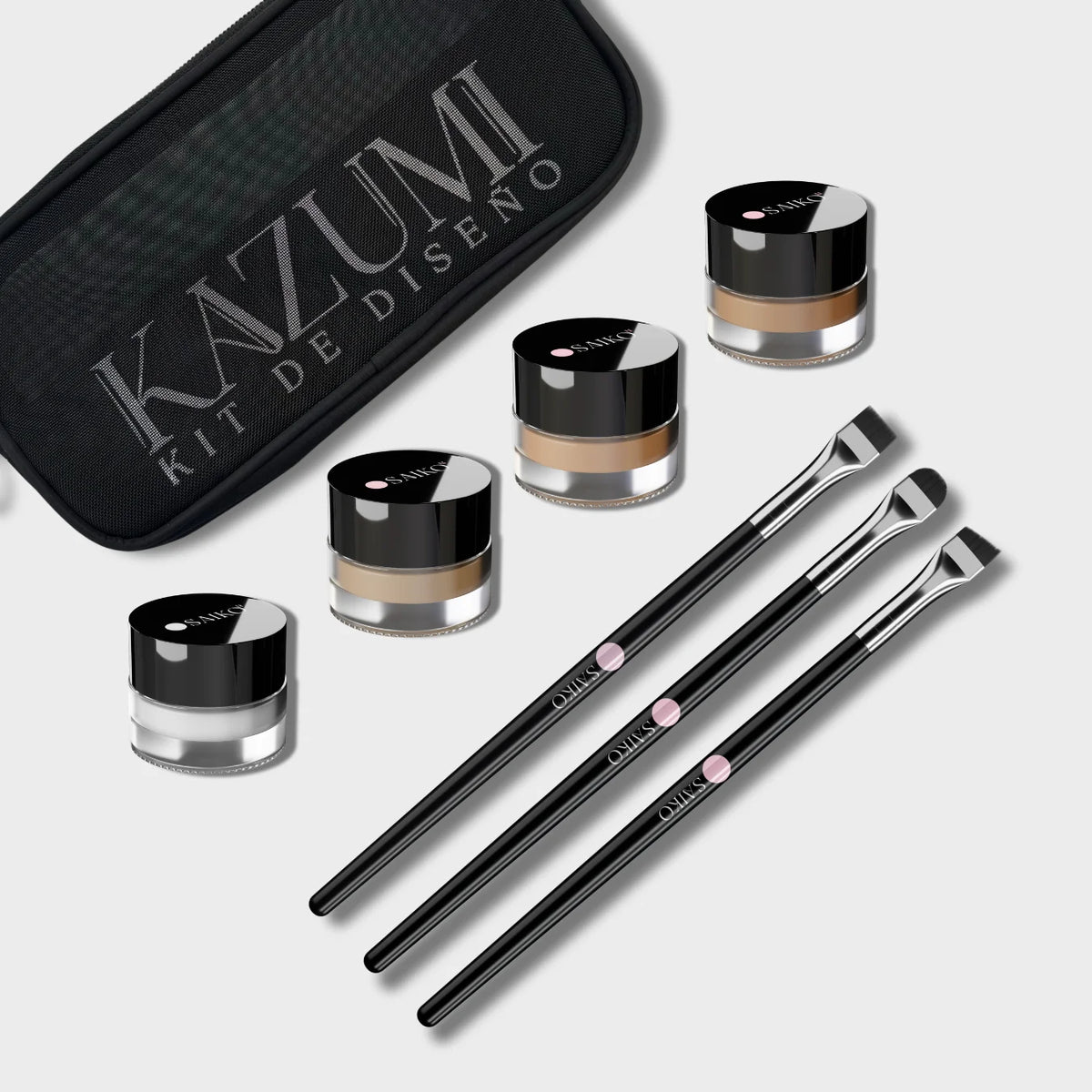 Kit diseño 3.1  Saiko 10%OFF – 3 Pinceles + 4 Correctores  De Diseño – Neceser de regalo