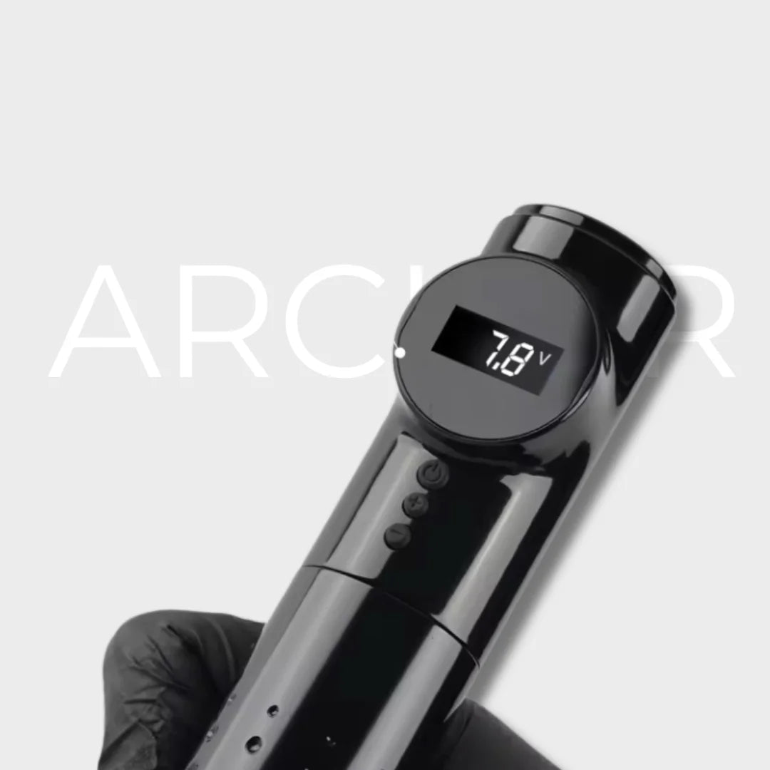 Máquina de Tatuar Inalámbrica Dragonhawk Mast Archer – Negro – 3.5 mm Longitud de Carrera (ESPECIAL PARA SCALP)