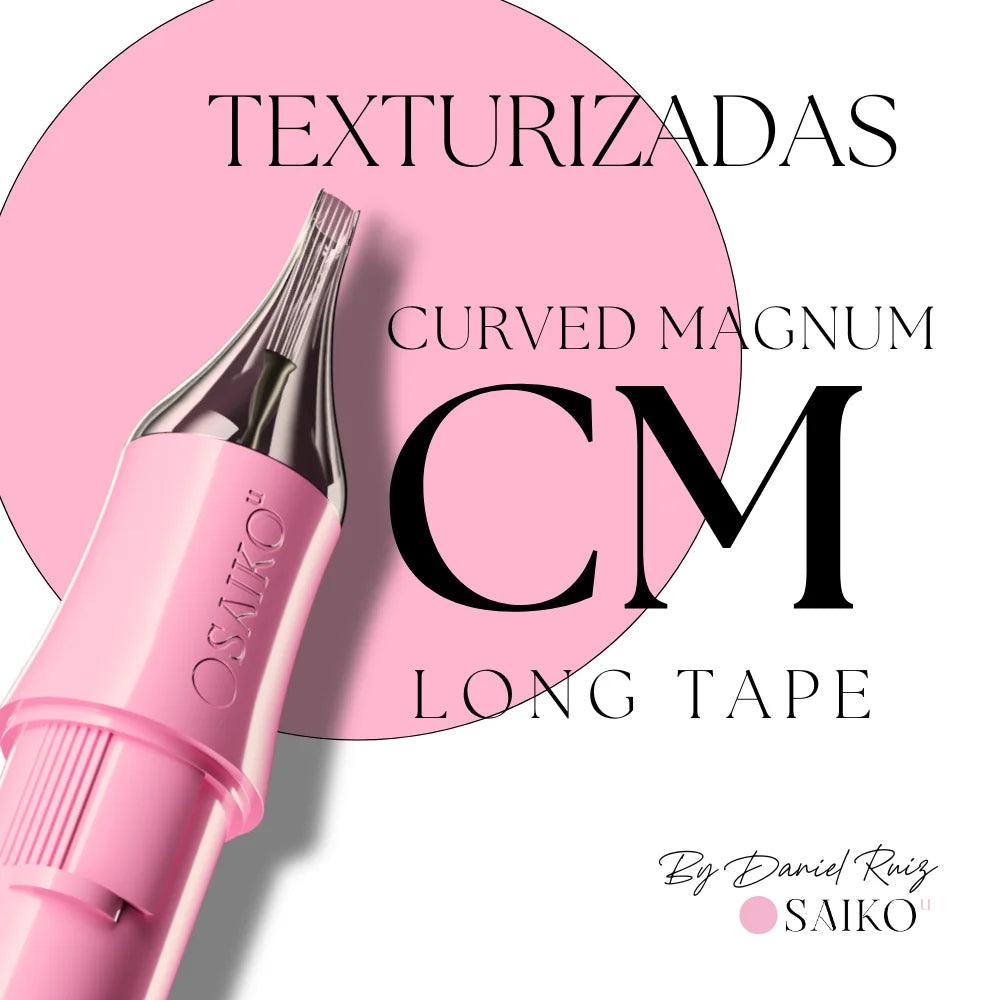 Cartuchos Micropigmentación Saikou Texturizadas  Curved Magnum