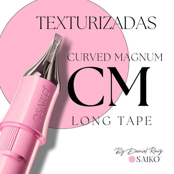 Cartuchos Micropigmentación Saikou Texturizadas  Curved Magnum
