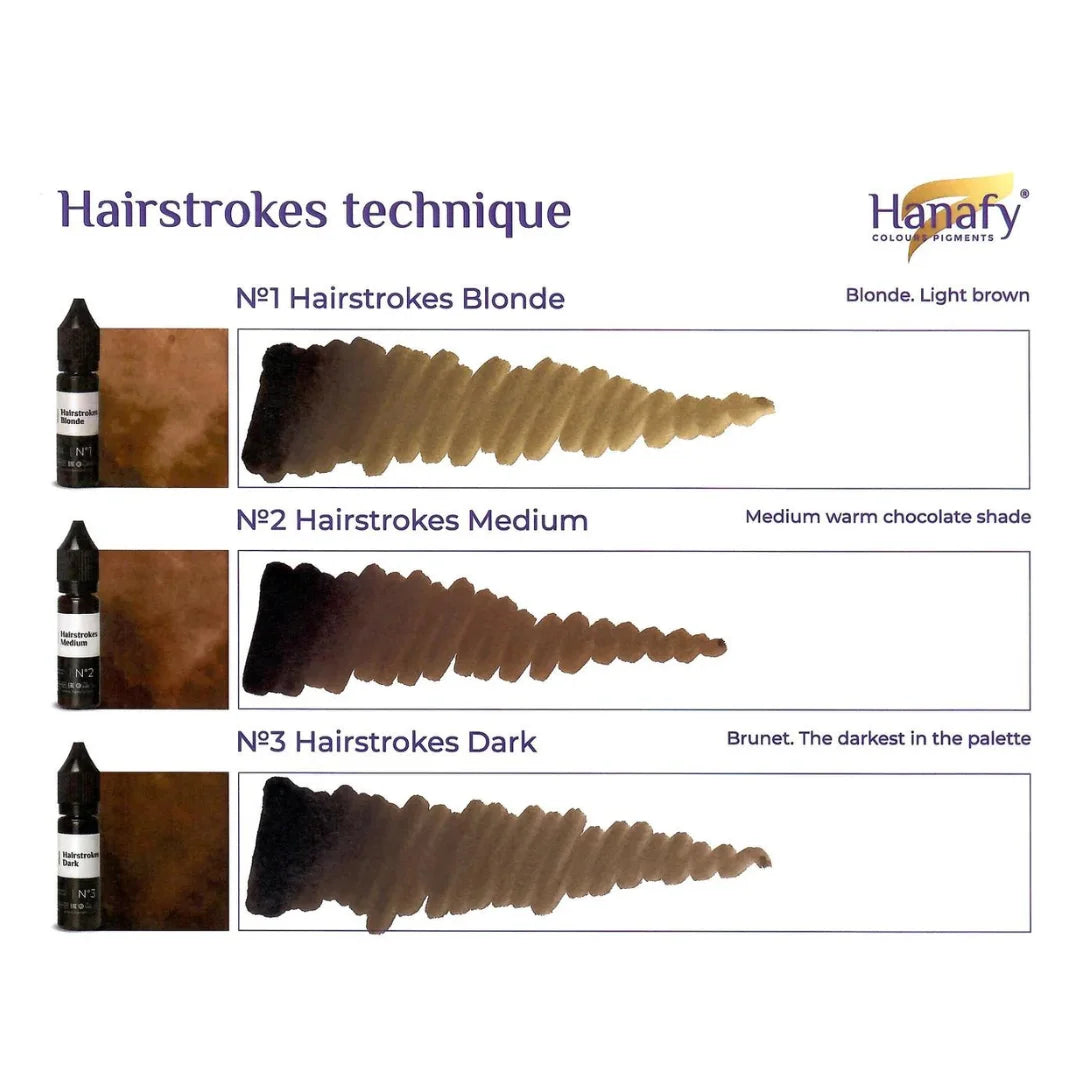 Pigmento Artistico  Hanafy  N-3 Hair Stroke  Dark  (15ml)